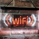 ADVPRO Wi-Fi Display Coffee Shop Dual Color LED Neon Sign st6-j2666 - White & Orange