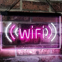 ADVPRO Wi-Fi Display Coffee Shop Dual Color LED Neon Sign st6-j2666 - White & Purple