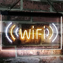 ADVPRO Wi-Fi Display Coffee Shop Dual Color LED Neon Sign st6-j2666 - White & Yellow