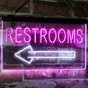 ADVPRO Restroom Arrow Point to Left Toilet Dual Color LED Neon Sign st6-j2685 - White & Purple