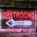 ADVPRO Restroom Arrow Point to Left Toilet Dual Color LED Neon Sign st6-j2685 - White & Red