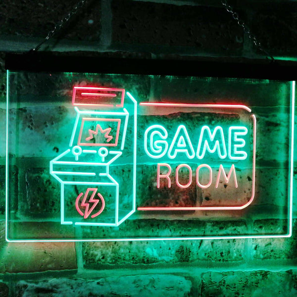 ADVPRO Game Room Arcade TV Man Cave Bar Club Dual Color LED Neon Sign st6-j2850 - Green & Red