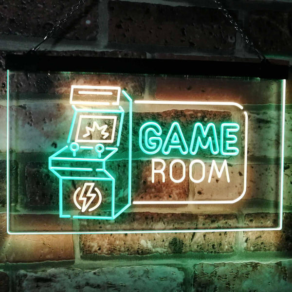 ADVPRO Game Room Arcade TV Man Cave Bar Club Dual Color LED Neon Sign st6-j2850 - Green & Yellow