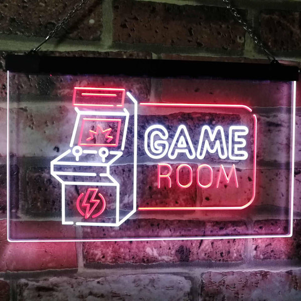ADVPRO Game Room Arcade TV Man Cave Bar Club Dual Color LED Neon Sign st6-j2850 - White & Red