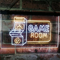 ADVPRO Game Room Arcade TV Man Cave Bar Club Dual Color LED Neon Sign st6-j2850 - White & Yellow