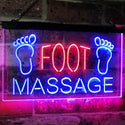 ADVPRO Foot Massage Shop Relax Welcome Open Business Decor Dual Color LED Neon Sign st6-j2986 - Red & Blue