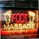 ADVPRO Foot Massage Shop Relax Welcome Open Business Decor Dual Color LED Neon Sign st6-j2986 - Red & Yellow