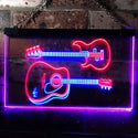 ADVPRO Guitar Electronic Acoustic Music Room Dual Color LED Neon Sign st6-m0014 - Blue & Red