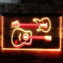 ADVPRO Guitar Electronic Acoustic Music Room Dual Color LED Neon Sign st6-m0014 - Red & Yellow