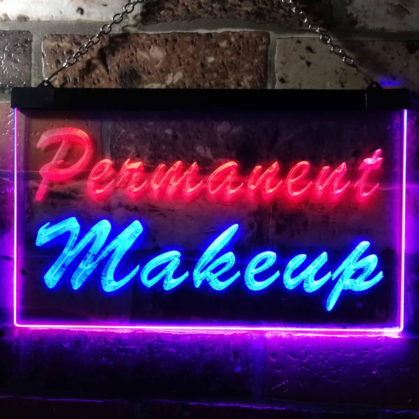 ADVPRO Permanent Makeup Beauty Salon Dual Color LED Neon Sign st6-m0037 - Blue & Red