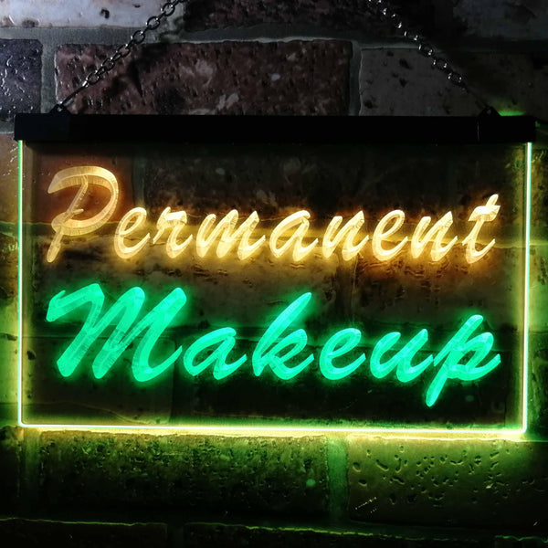 ADVPRO Permanent Makeup Beauty Salon Dual Color LED Neon Sign st6-m0037 - Green & Yellow