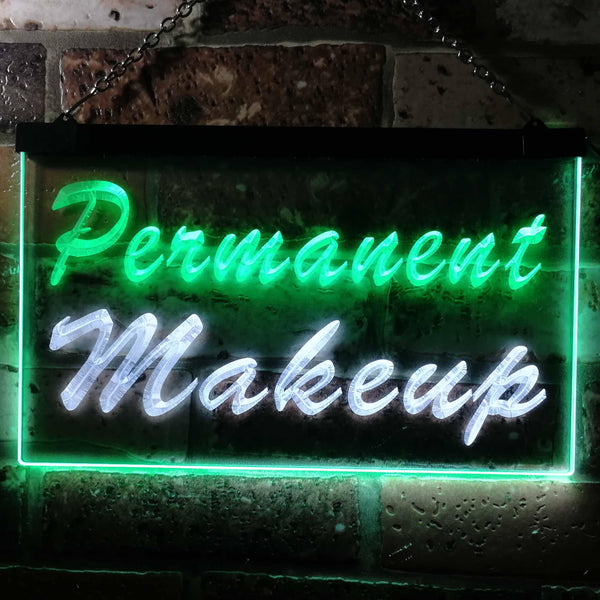 ADVPRO Permanent Makeup Beauty Salon Dual Color LED Neon Sign st6-m0037 - White & Green