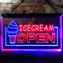 ADVPRO Ice Cream Open Shop Dual Color LED Neon Sign st6-m0079 - Blue & Red