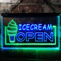 ADVPRO Ice Cream Open Shop Dual Color LED Neon Sign st6-m0079 - Green & Blue