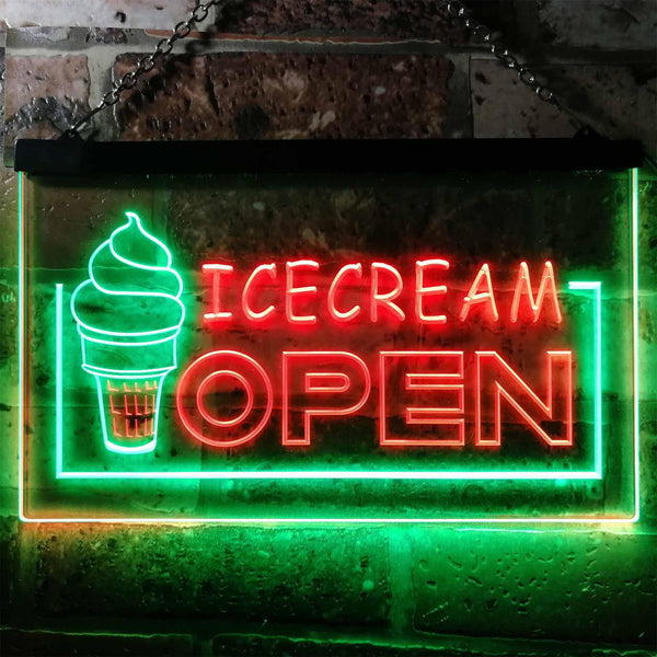 ADVPRO Ice Cream Open Shop Dual Color LED Neon Sign st6-m0079 - Green & Red