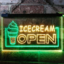 ADVPRO Ice Cream Open Shop Dual Color LED Neon Sign st6-m0079 - Green & Yellow
