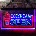ADVPRO Ice Cream Open Shop Dual Color LED Neon Sign st6-m0079 - Red & Blue