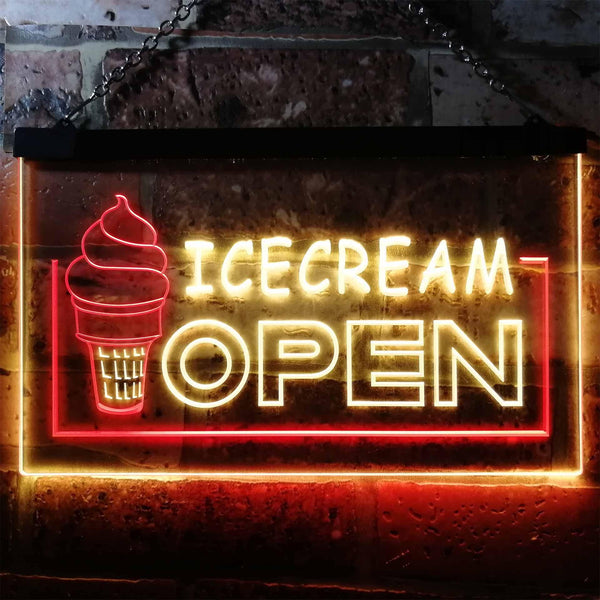 ADVPRO Ice Cream Open Shop Dual Color LED Neon Sign st6-m0079 - Red & Yellow