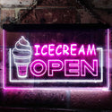 ADVPRO Ice Cream Open Shop Dual Color LED Neon Sign st6-m0079 - White & Purple