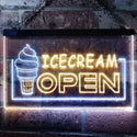 ADVPRO Ice Cream Open Shop Dual Color LED Neon Sign st6-m0079 - White & Yellow
