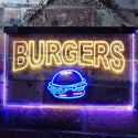ADVPRO Burgers Fast Food Shop Dual Color LED Neon Sign st6-m0082 - Blue & Yellow