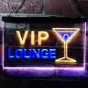 ADVPRO VIP Lounge Cocktails Glass Bar Wine Club Dual Color LED Neon Sign st6-m0103 - Blue & Yellow
