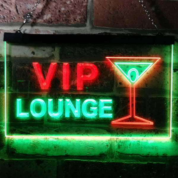 ADVPRO VIP Lounge Cocktails Glass Bar Wine Club Dual Color LED Neon Sign st6-m0103 - Green & Red