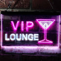 ADVPRO VIP Lounge Cocktails Glass Bar Wine Club Dual Color LED Neon Sign st6-m0103 - White & Purple