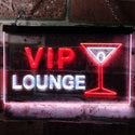 ADVPRO VIP Lounge Cocktails Glass Bar Wine Club Dual Color LED Neon Sign st6-m0103 - White & Red