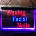 ADVPRO Waxing Facial Nails Beauty Salon Dual Color LED Neon Sign st6-m0114 - Blue & Red