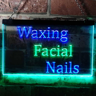 ADVPRO Waxing Facial Nails Beauty Salon Dual Color LED Neon Sign st6-m0114 - Green & Blue