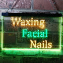 ADVPRO Waxing Facial Nails Beauty Salon Dual Color LED Neon Sign st6-m0114 - Green & Yellow
