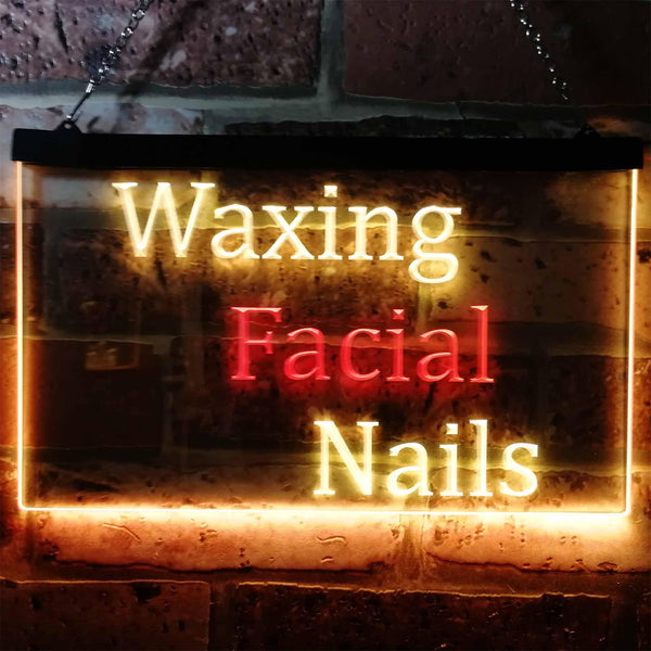 ADVPRO Waxing Facial Nails Beauty Salon Dual Color LED Neon Sign st6-m0114 - Red & Yellow