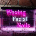 ADVPRO Waxing Facial Nails Beauty Salon Dual Color LED Neon Sign st6-m0114 - White & Purple