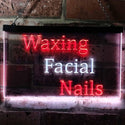 ADVPRO Waxing Facial Nails Beauty Salon Dual Color LED Neon Sign st6-m0114 - White & Red