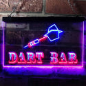 ADVPRO Dart Bar Club VIP Beer Pub Dual Color LED Neon Sign st6-m0118 - Blue & Red