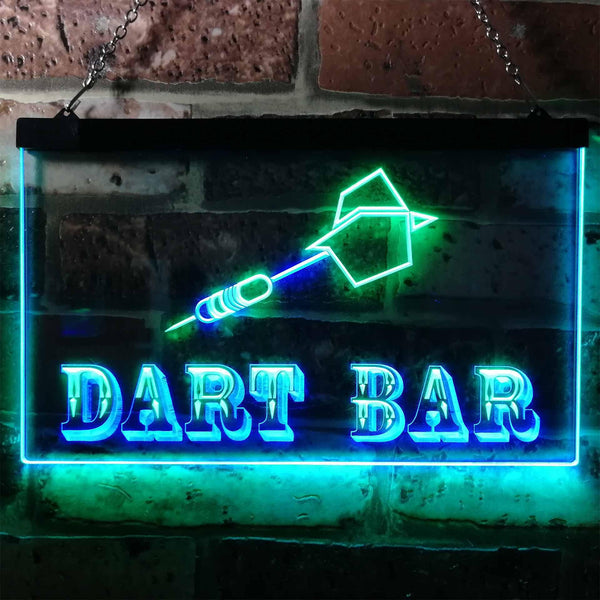 ADVPRO Dart Bar Club VIP Beer Pub Dual Color LED Neon Sign st6-m0118 - Green & Blue