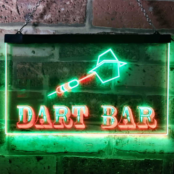 ADVPRO Dart Bar Club VIP Beer Pub Dual Color LED Neon Sign st6-m0118 - Green & Red