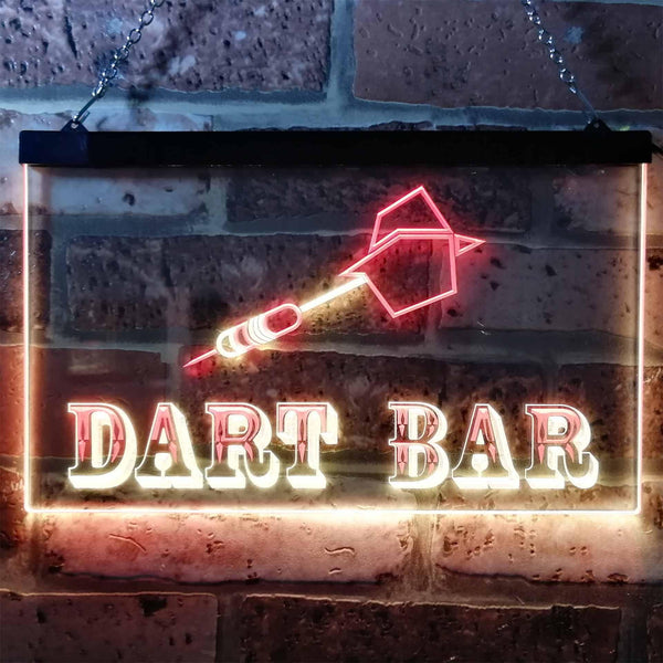 ADVPRO Dart Bar Club VIP Beer Pub Dual Color LED Neon Sign st6-m0118 - Red & Yellow