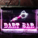 ADVPRO Dart Bar Club VIP Beer Pub Dual Color LED Neon Sign st6-m0118 - White & Purple