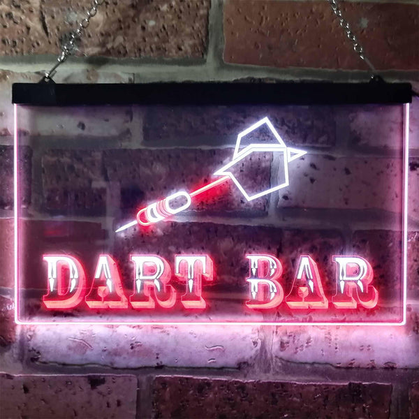 ADVPRO Dart Bar Club VIP Beer Pub Dual Color LED Neon Sign st6-m0118 - White & Red