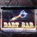 ADVPRO Dart Bar Club VIP Beer Pub Dual Color LED Neon Sign st6-m0118 - White & Yellow