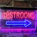ADVPRO Restroom Arrow Point to Right Toilet Dual Color LED Neon Sign st6-m2049 - Blue & Red