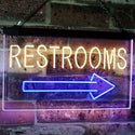 ADVPRO Restroom Arrow Point to Right Toilet Dual Color LED Neon Sign st6-m2049 - Blue & Yellow