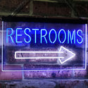 ADVPRO Restroom Arrow Point to Right Toilet Dual Color LED Neon Sign st6-m2049 - White & Blue