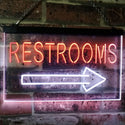 ADVPRO Restroom Arrow Point to Right Toilet Dual Color LED Neon Sign st6-m2049 - White & Orange