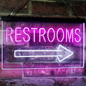 ADVPRO Restroom Arrow Point to Right Toilet Dual Color LED Neon Sign st6-m2049 - White & Purple