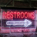 ADVPRO Restroom Arrow Point to Right Toilet Dual Color LED Neon Sign st6-m2049 - White & Red