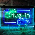 ADVPRO 50s Drive in Vintage Display Home Decor Dual Color LED Neon Sign st6-m2076 - Green & Blue