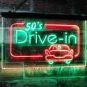 ADVPRO 50s Drive in Vintage Display Home Decor Dual Color LED Neon Sign st6-m2076 - Green & Red